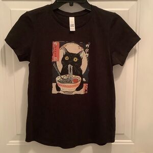 District Black Cat Ramen Tee